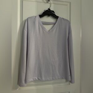 Women's Lavender V-Neck Top